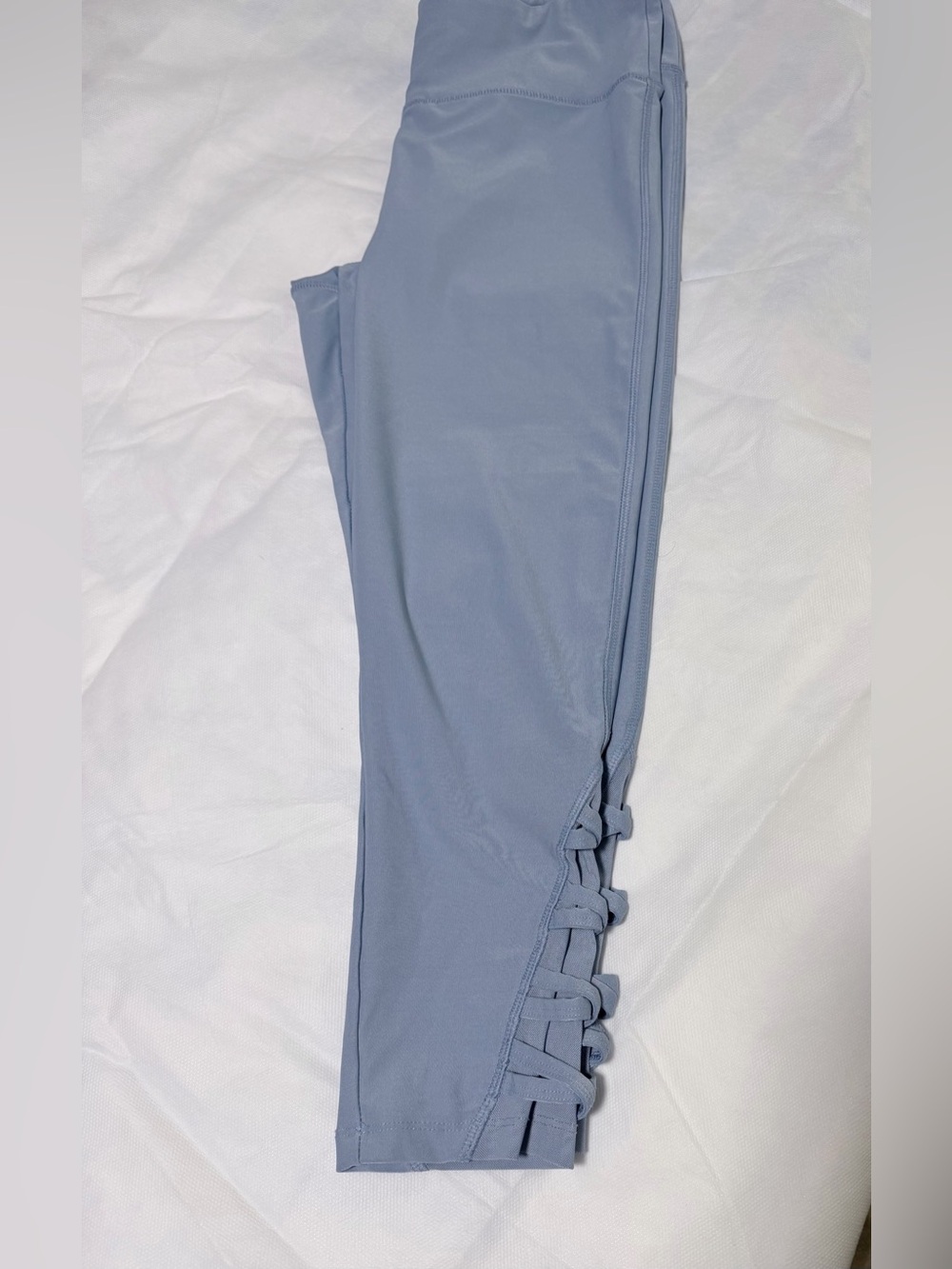 VOGO Athletica Women Light Blue Crisscross Hem Leggings - Picture 3 of 4